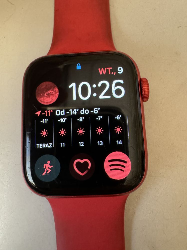 Apple watch 6 44 mm red aluminium