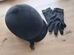 Kask do jazdy konnej Fouganza r.57 + rękawiczki