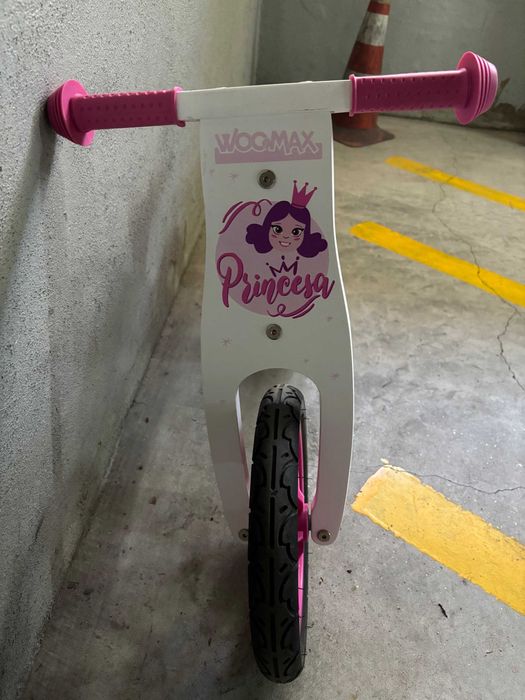 Bicicleta Princesa sem Pedais em Madeira Woomax