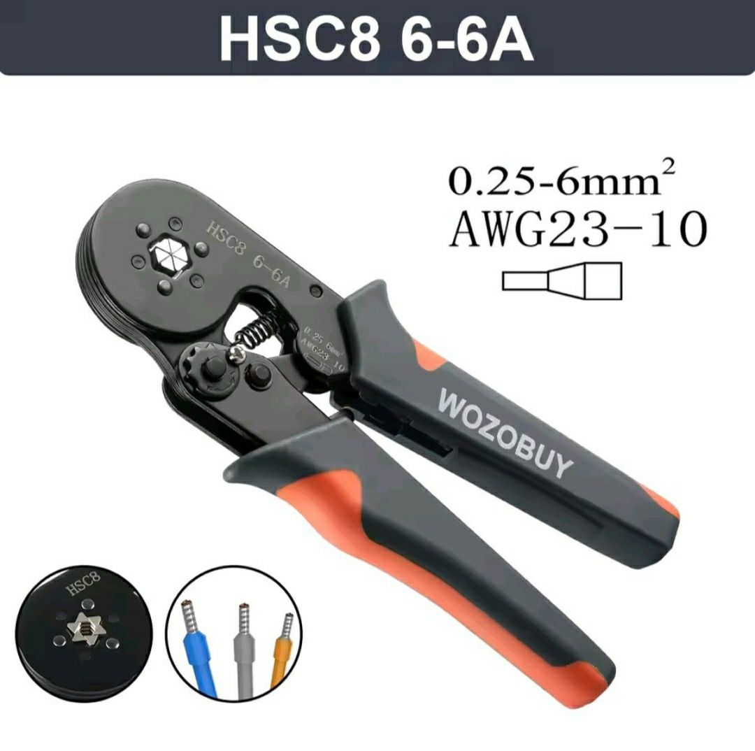 Кримпер WOZOBUY HSC8 6-6 + набір наконечників 400 шт обжимка обтискач