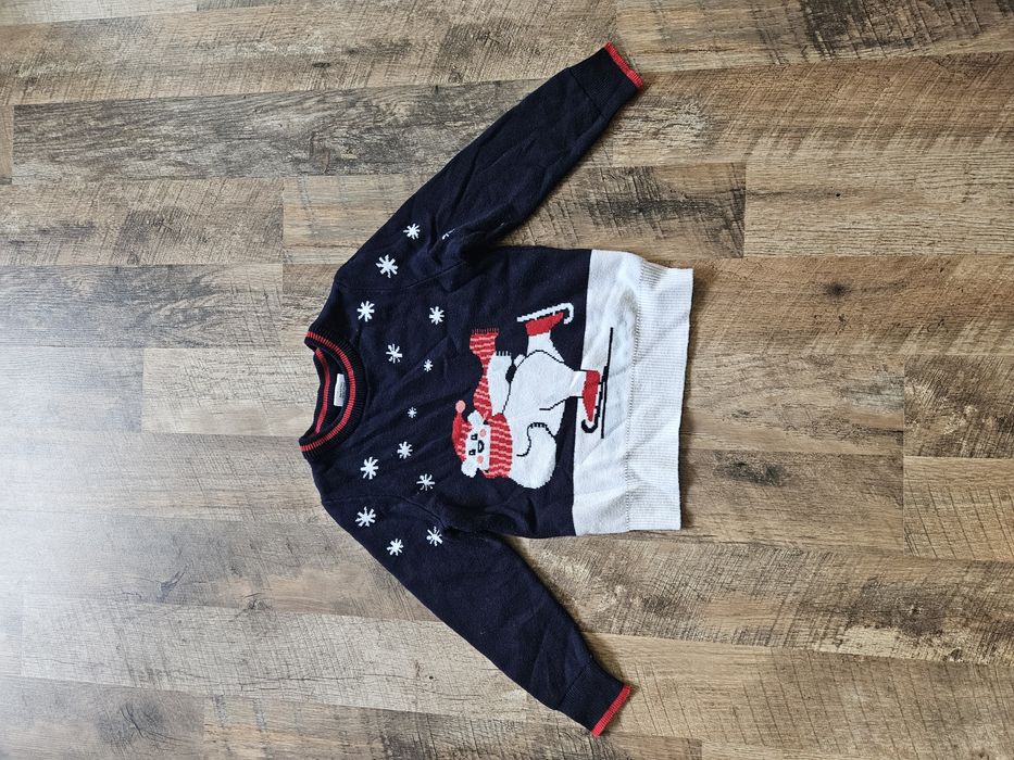 Sweter sweterek zimowy świąteczny 110 116 dla chłopca