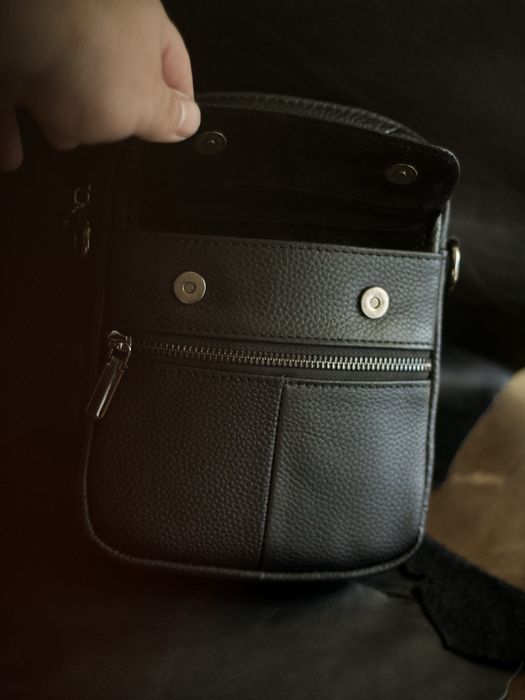 Сумка шкіряна чоловіча через плече. Мужская кожаная сумка