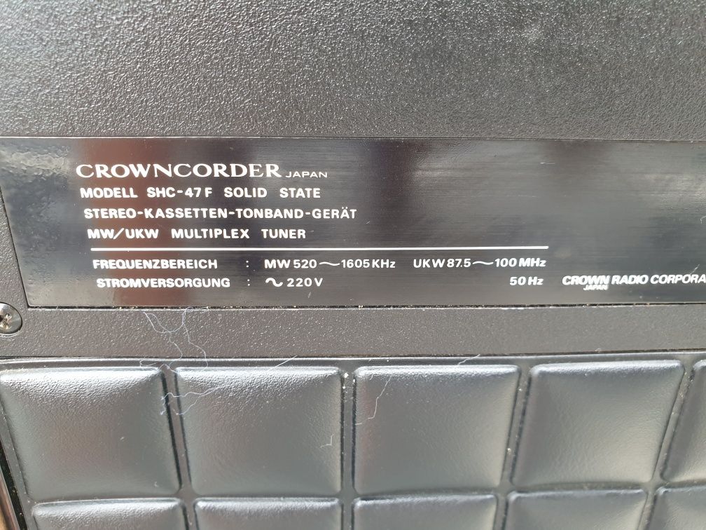 Crowncorder Solid State stary prl japoński radiomagnetofon