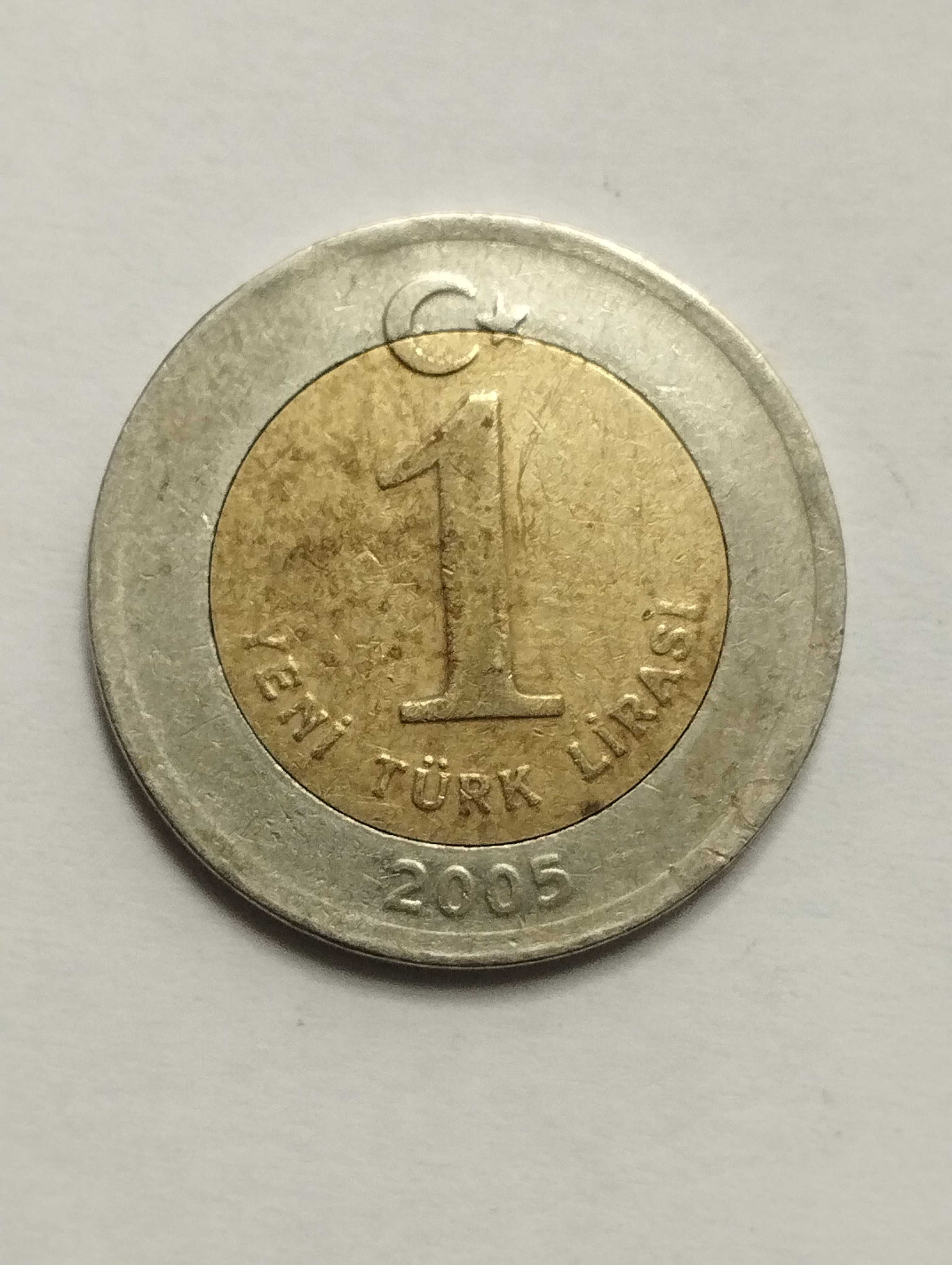 Sprzedam monetę Turcja 1 nowa lira 2005r. stan dobry