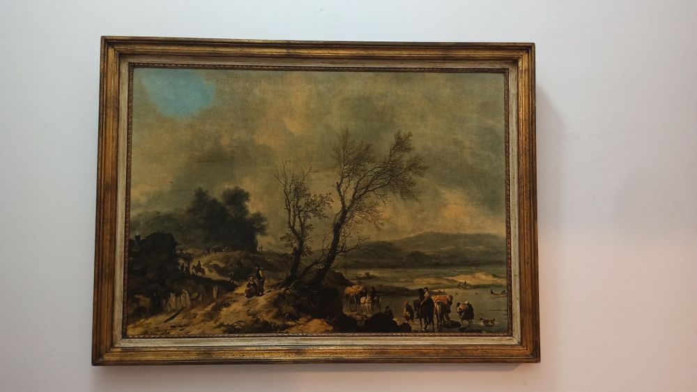 Quadro antigo com paisagem