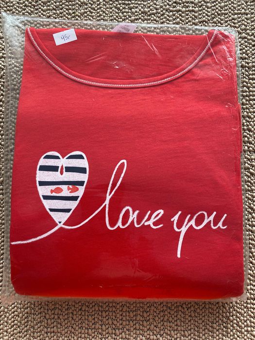 Piżama damska Love you XXL, bawełna 100% prezent dla ukochanej, nowa