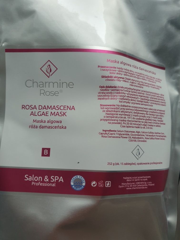 Maska algowa algi sypane charmine rose 252g