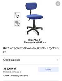 Krzesło przemyslowe do szwalni z atestem ErgoPlus