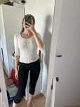 Sweter XS/S vintage biały jesienny bluzka y2k bawełna