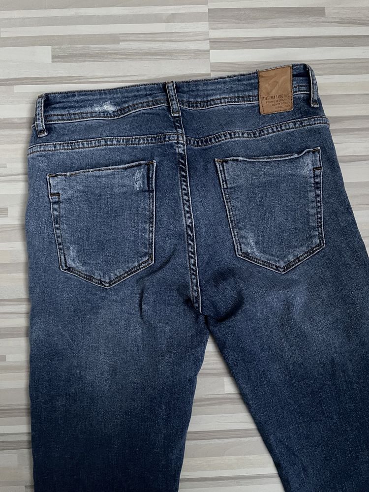 Jeansy rurki Zara zamki klasyczne denim Z1975 xs/34