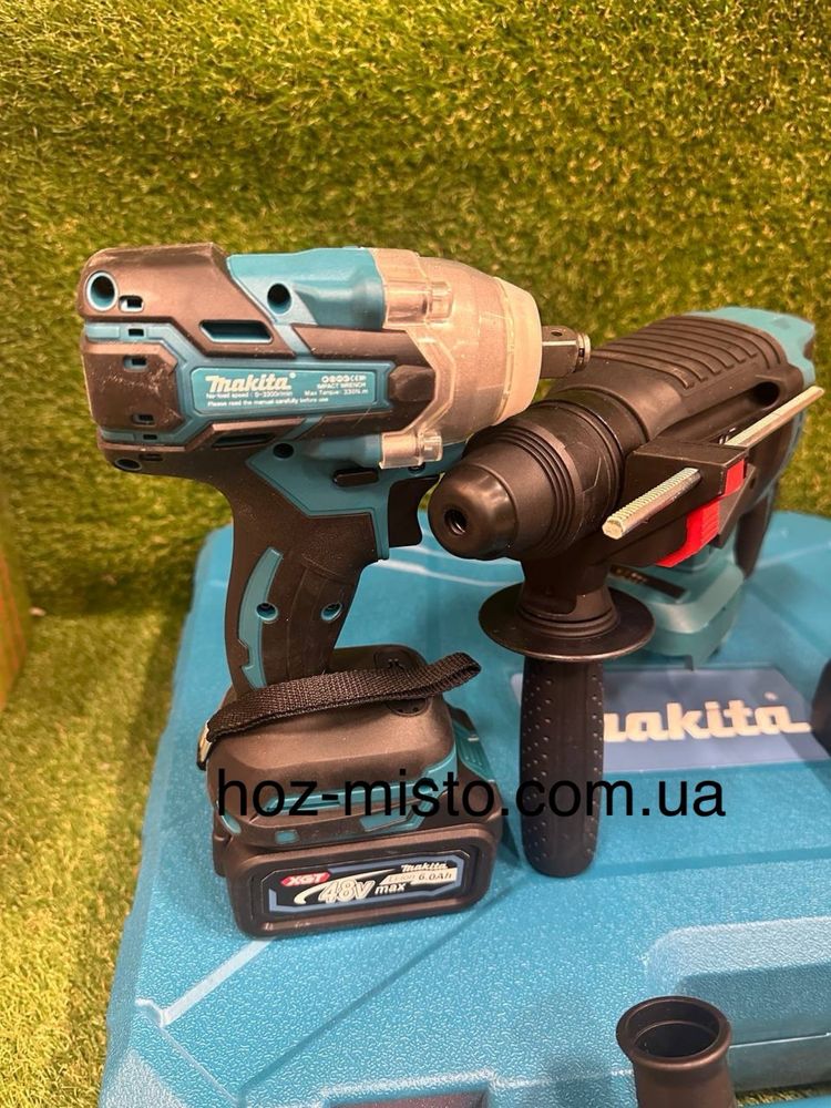 Набір 4в1 Makita 48V АКБ 2 шт Шурупокрут+Болгарка+Перфоратор+Гайковерт