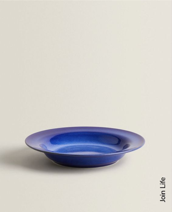 Prato Fundo Gres Azul Zara Home NOVO