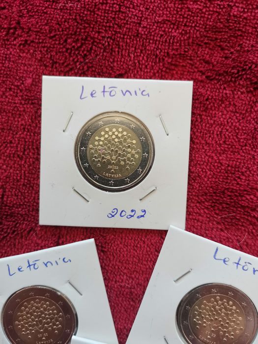 Moeda UNC comemorativa de 2€ - Letônia 2022