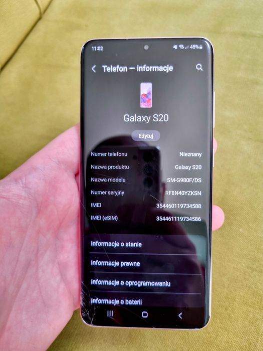 Samsung Galaxy S20 128GB Dual Sim SM-G980F/DS