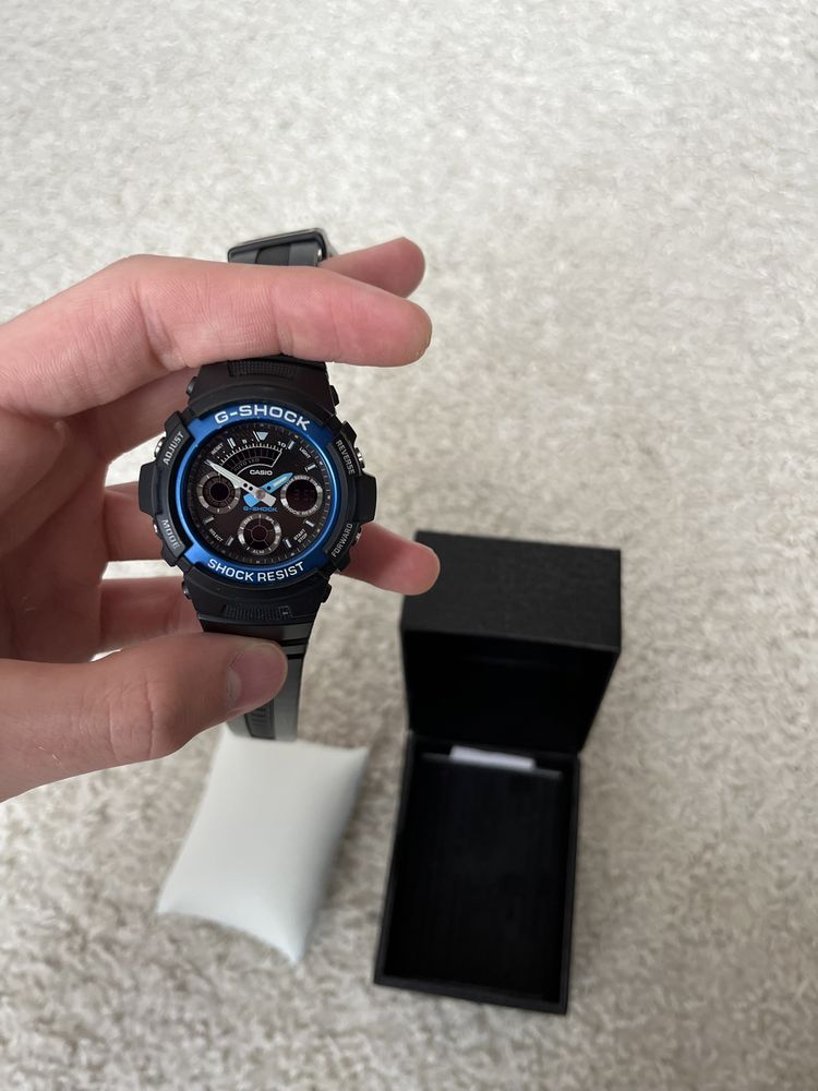 G Shock AW 591 ST. STEEL BACK Blue