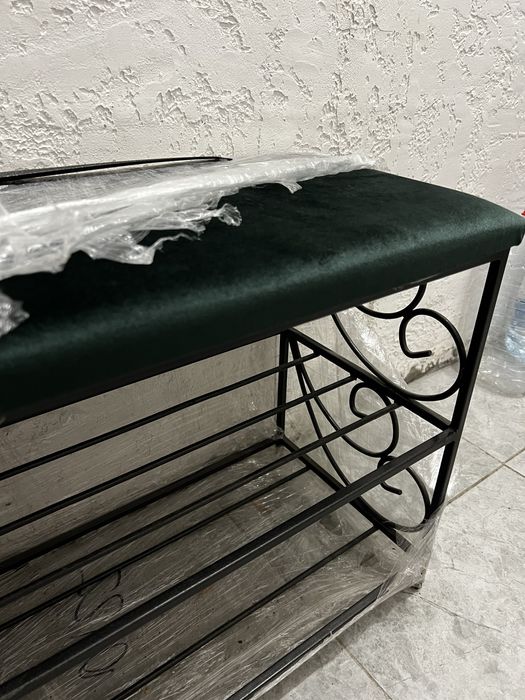 Банкетка 70 см металева тумба для взуття