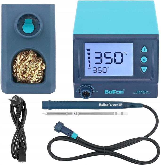 Stacja lutownicza BAKON BK969D+ 3 GROTY w komplecie plus podstawka