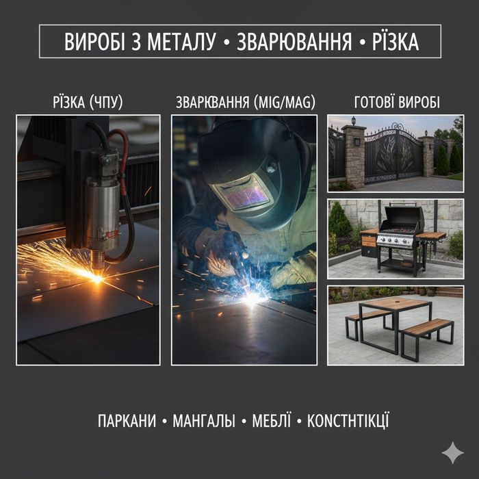Металеві Вироби "Під Ключ" | Різка, Зварювання, Монтаж | Паркан