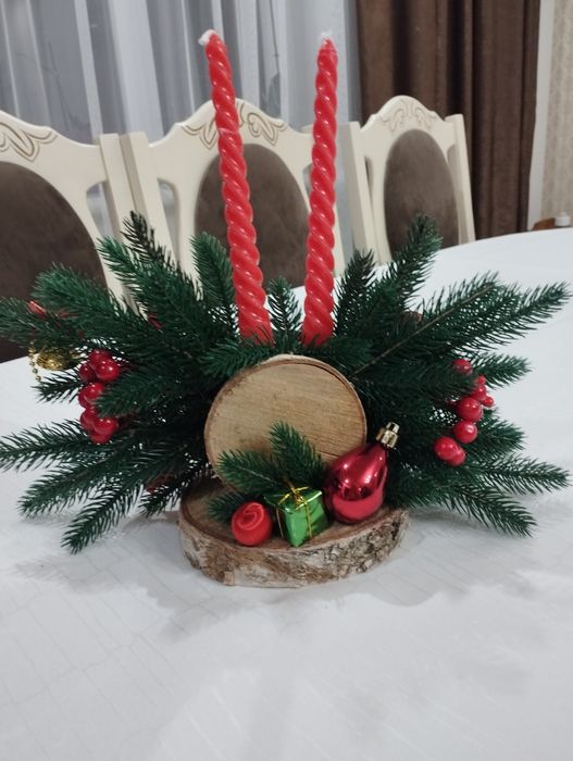 Підсвічник новорічний,віночок,декор