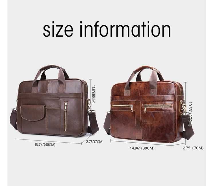 Skórzana męska retro torba biznesowa teczka na laptopa dokume ttst1548