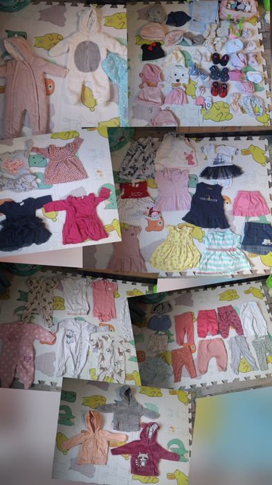 42szt ciuchów rozmiar 68 Kombinezony kurtka sukienki i inne+gratisy