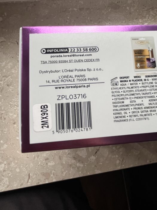 Zestaw kosmetykow L’Oreal Expert wieku 60+ 3 czesci