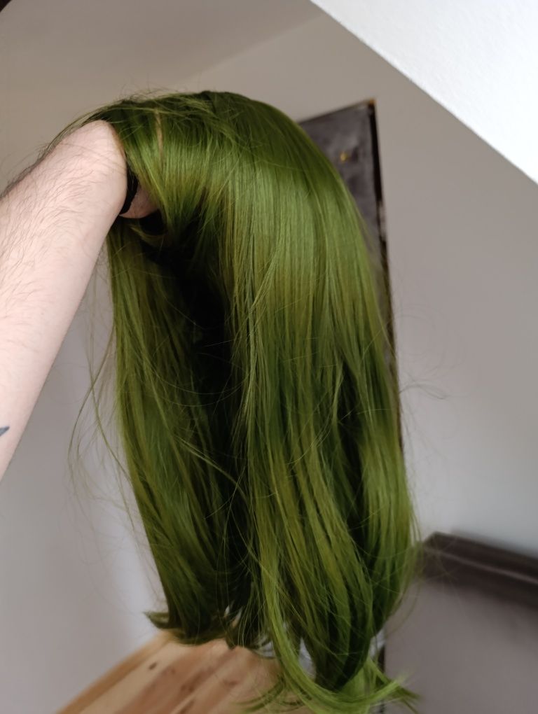 Zielona peruka/ Zielony wig długi