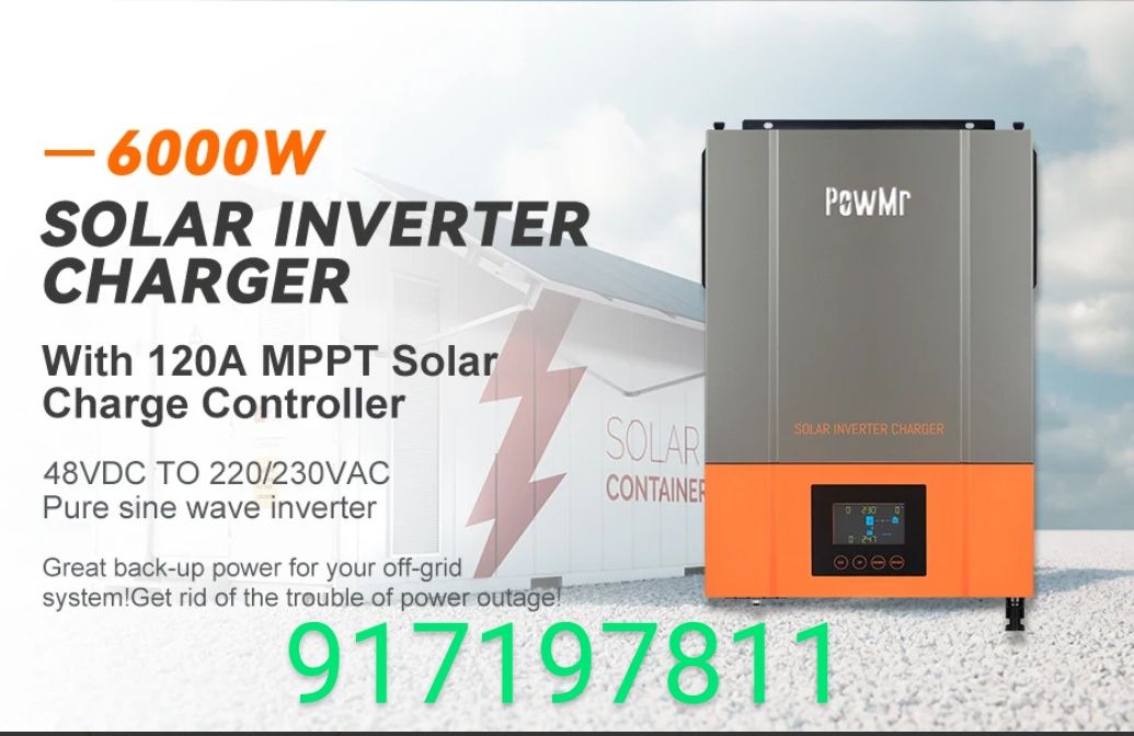 Inversor Híbrido 6000W 48V MPPT Solar bateria pv controlador 6.0kw