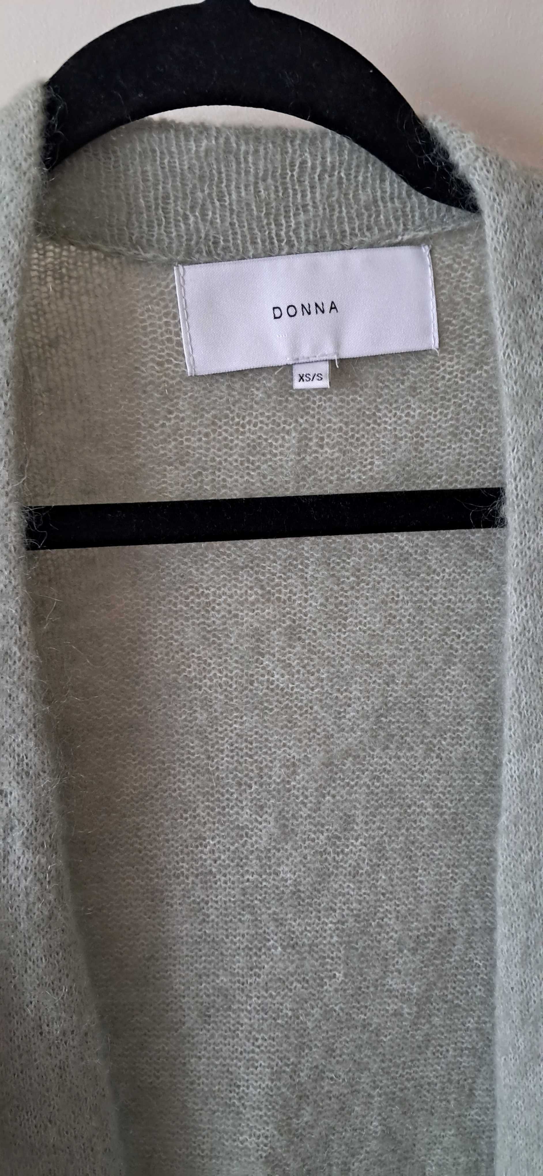Kardigan damski wełniany kolor pistacja