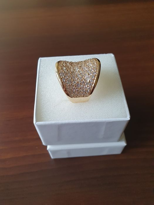 Szeroka obrączka w kolorze złota  -  17