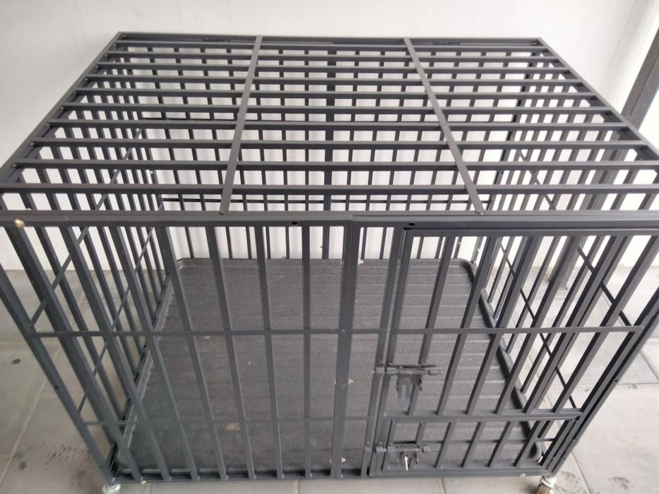 Metalowy kojec klatka na kółkach na małe średnie i duże psy