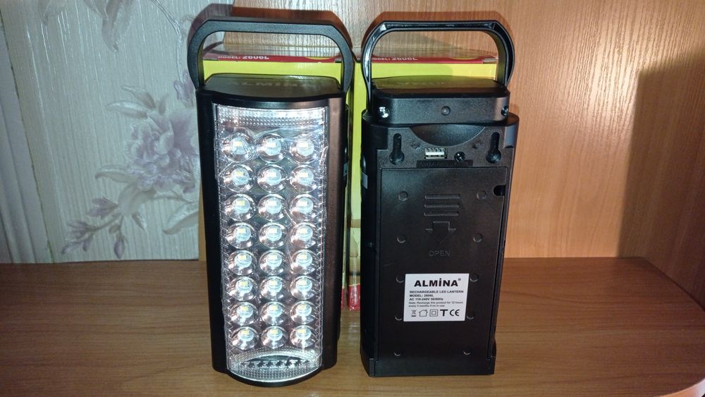 Ліхтар акумуляторний ALMINA 24 LED с павербанком 3000 mAh.