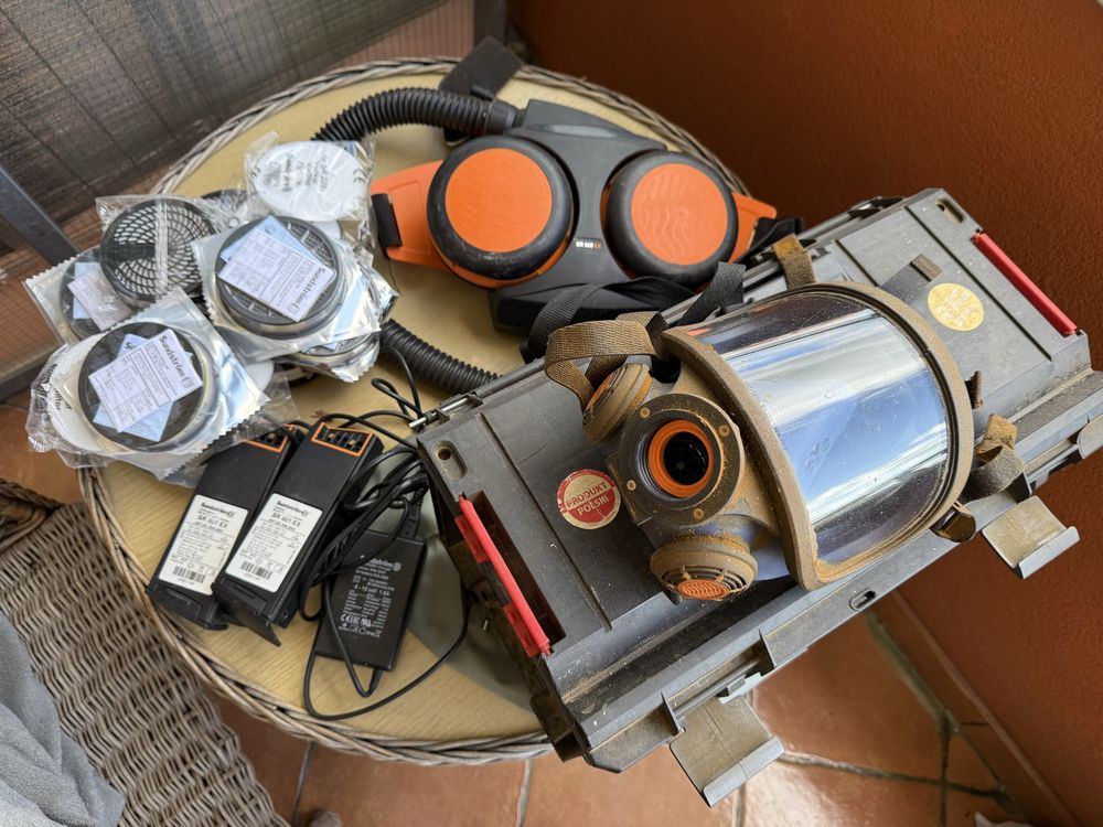 Zestaw nawiewny Sundstrom SR 500 EX + 2 aku + maska szklany wizjer