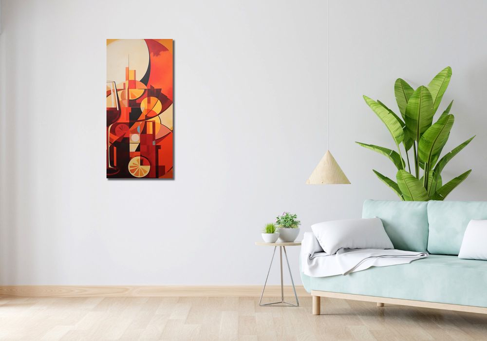Obraz 40x90cm Wieczorne Gdybanie przy Winie
