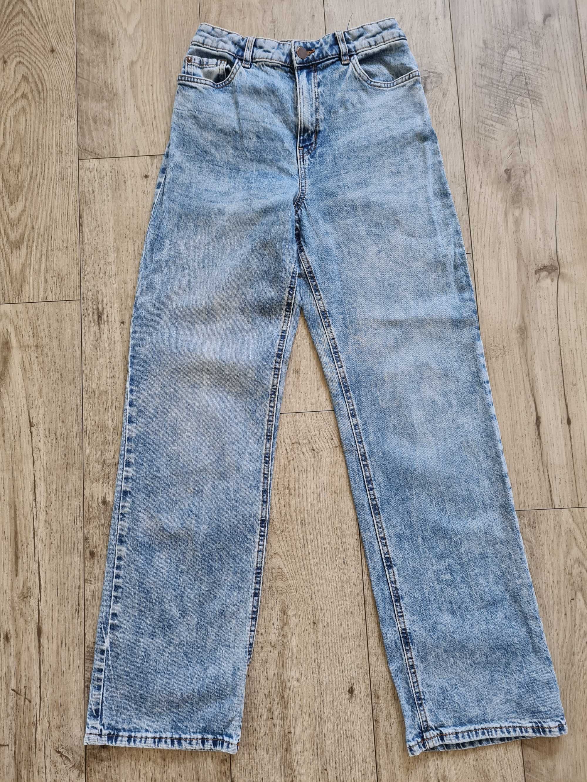 Spodnie jeansowe jeansy jasne Lindex 158