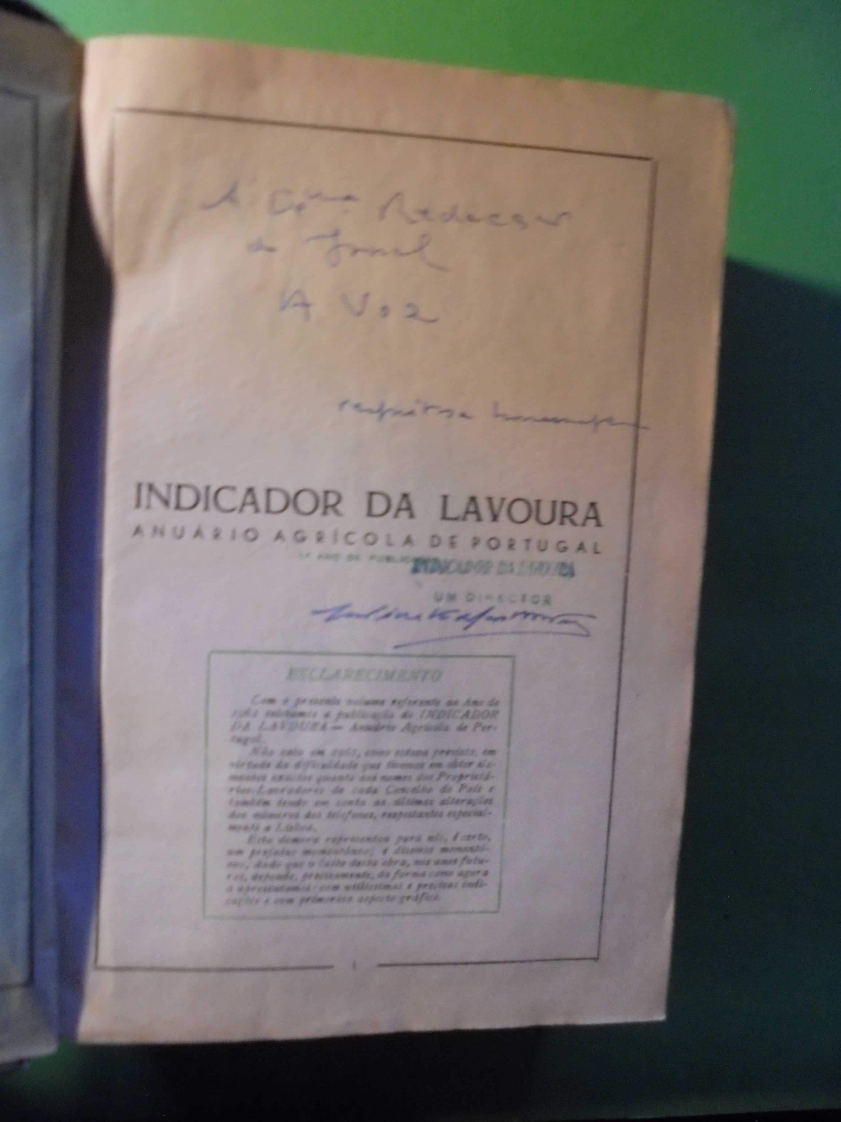 Indicador da Lavoura-Anuário Agrícola de Portugal,1962