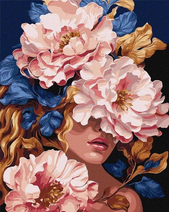 Malowanie po numerach - Kwiatowy urok 40x50cm Ideyka ,403x504 mm