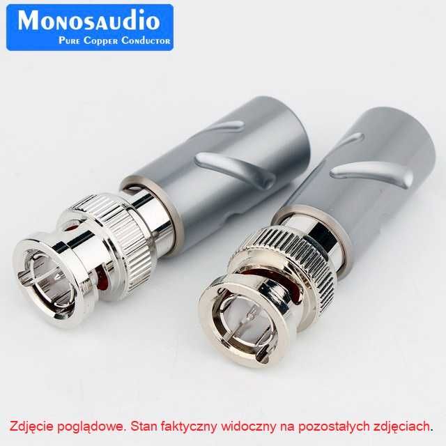 Srebrny kabel cyfrowy  Xangsane XS1001Ag z wtykami BNC75 Monosaudio.