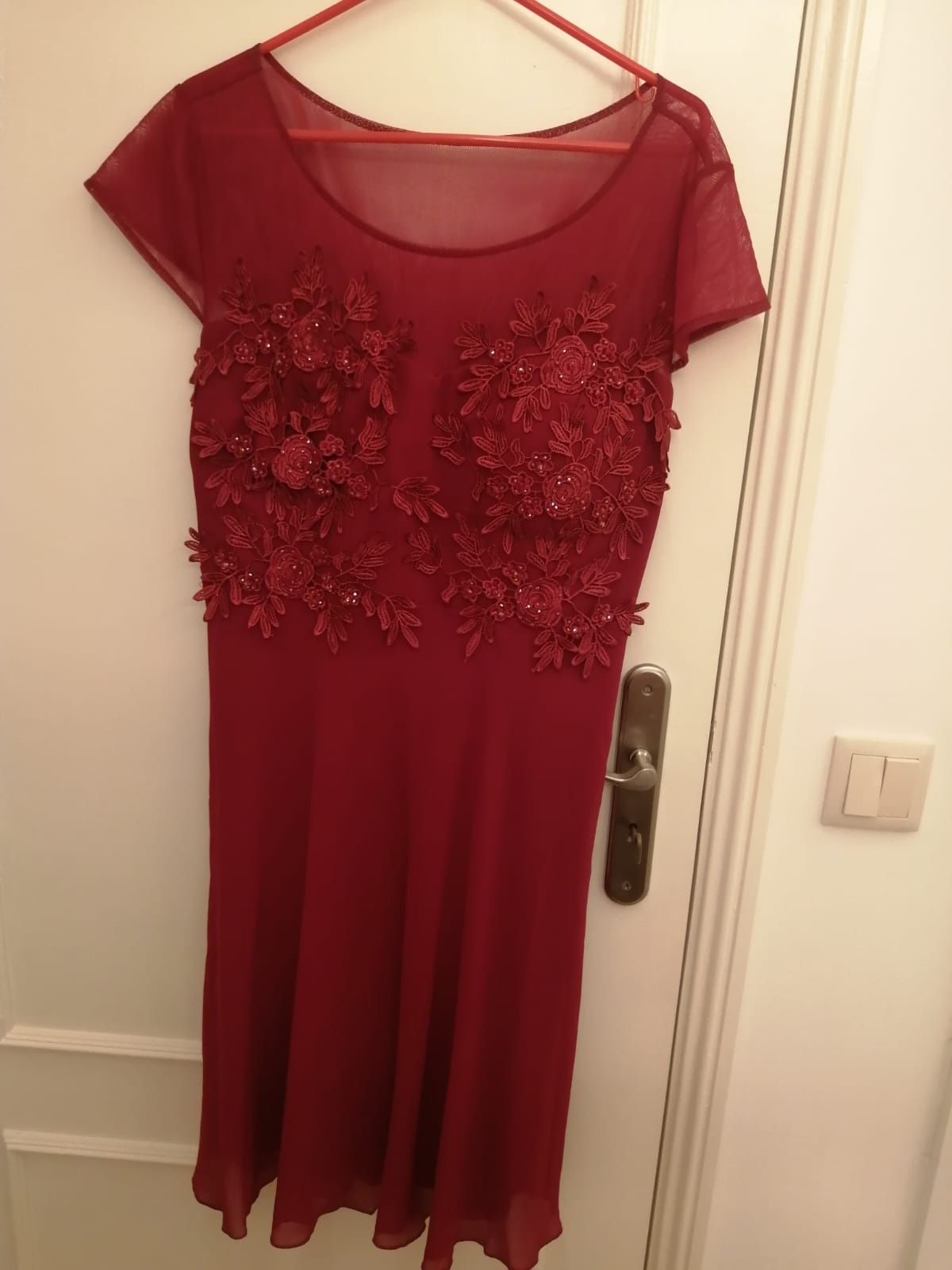 Vestido vermelho de cerimónia