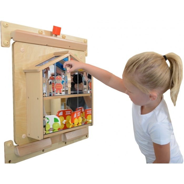 Tablica Ścienna Sensoryczna Domek Z Luster zabawki do przedszkola