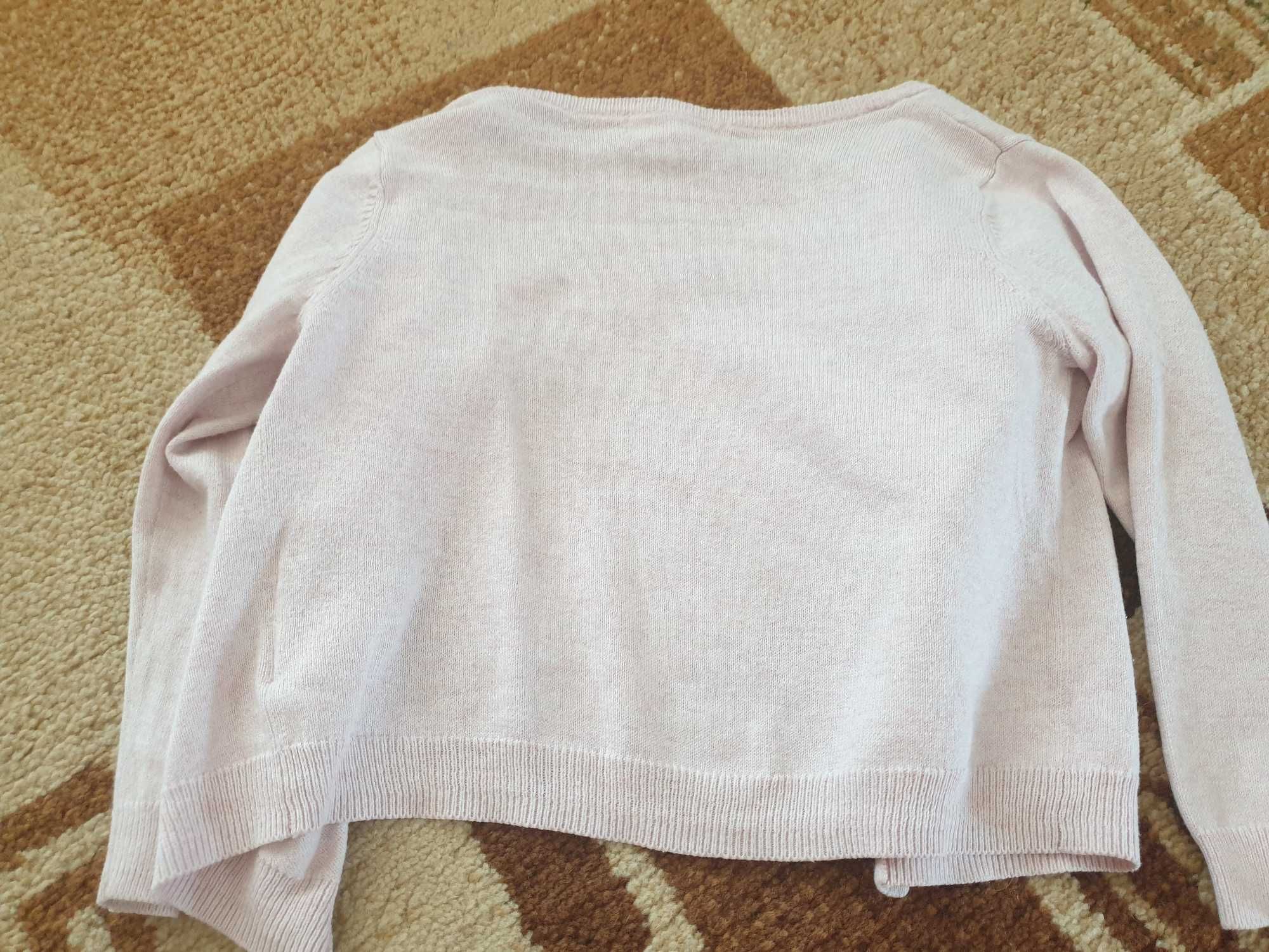 Różowy sweterek z kokardą H&M r. 86-92