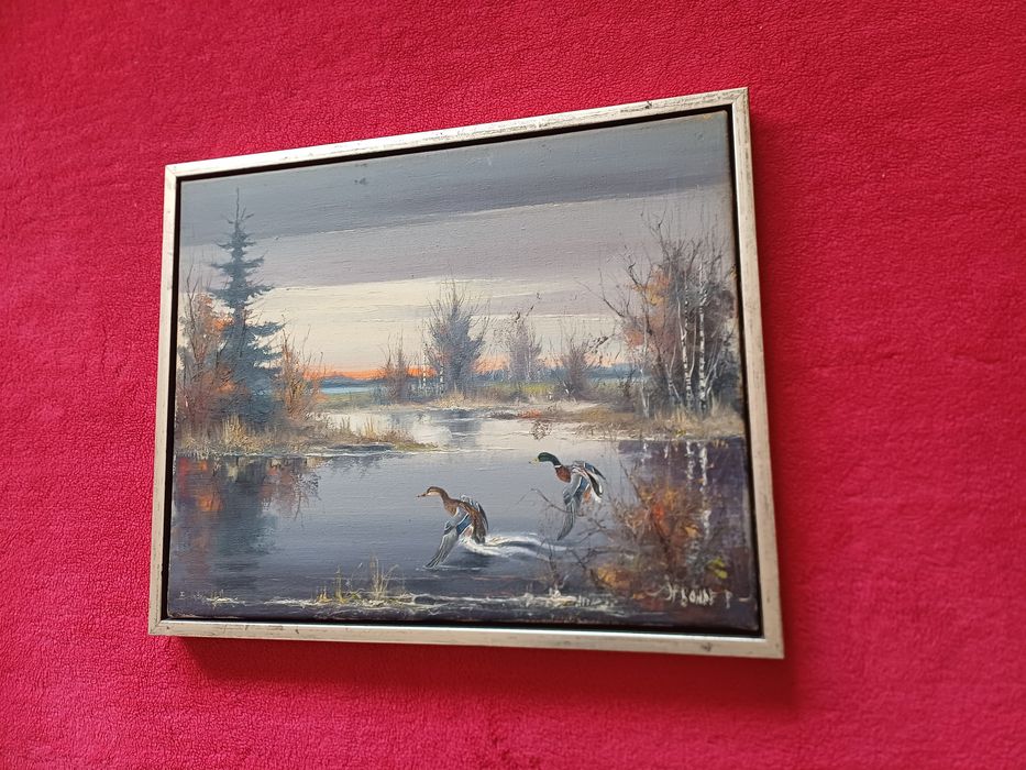 Stary obraz na płótnie HARRY BONDE PETERSEN (1918- 1999)   .