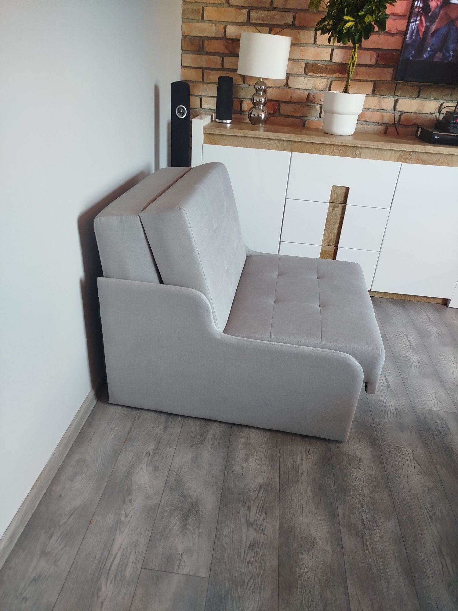 Sofa, łóżko jednoosobowe amerykanka jasnoszara MATI I do negocjacji