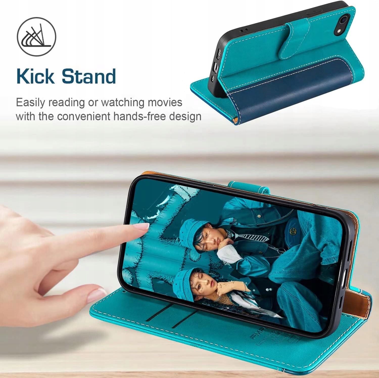 etui do motorola edge 2021, skórzane, premium z klapką zielone