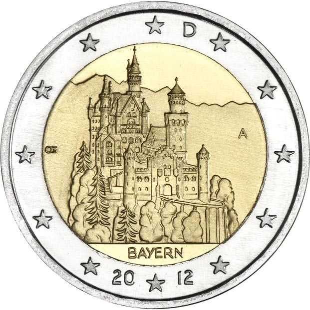 Alemanha - 2 euros - Castelo Neuschwanstein