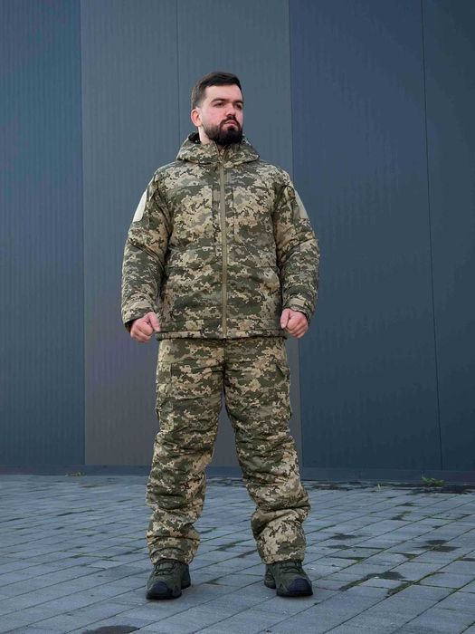 Тактичний зимовий костюм до -30 омні-хіт піксель 46-56розмір