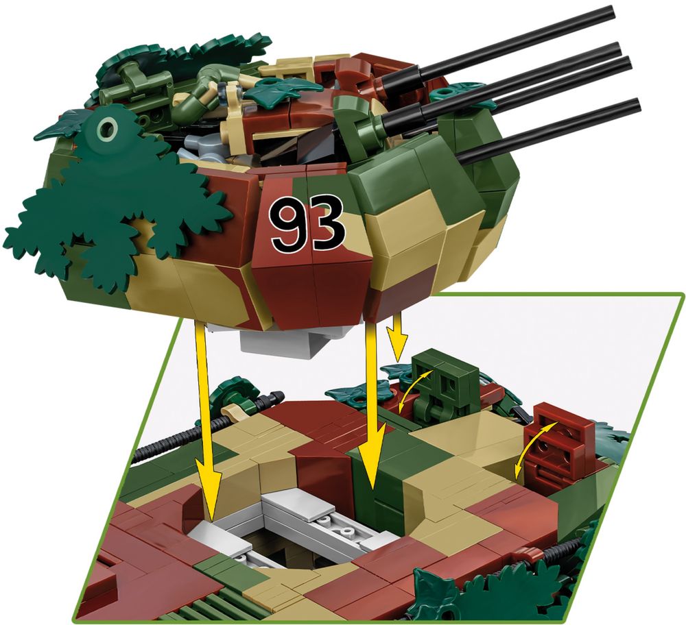 Klocki cobi 2593 czołg FLAKPANZER IV WIRBELWIND EX.