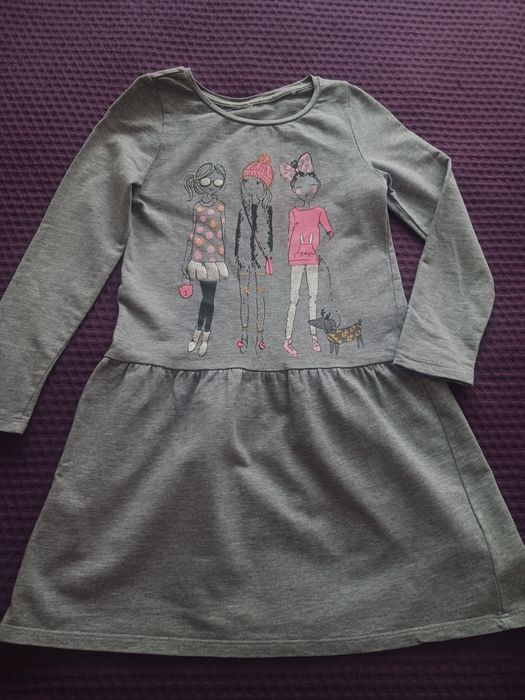 Szara sukienka dresowa Cool Club r. 134 Smyk