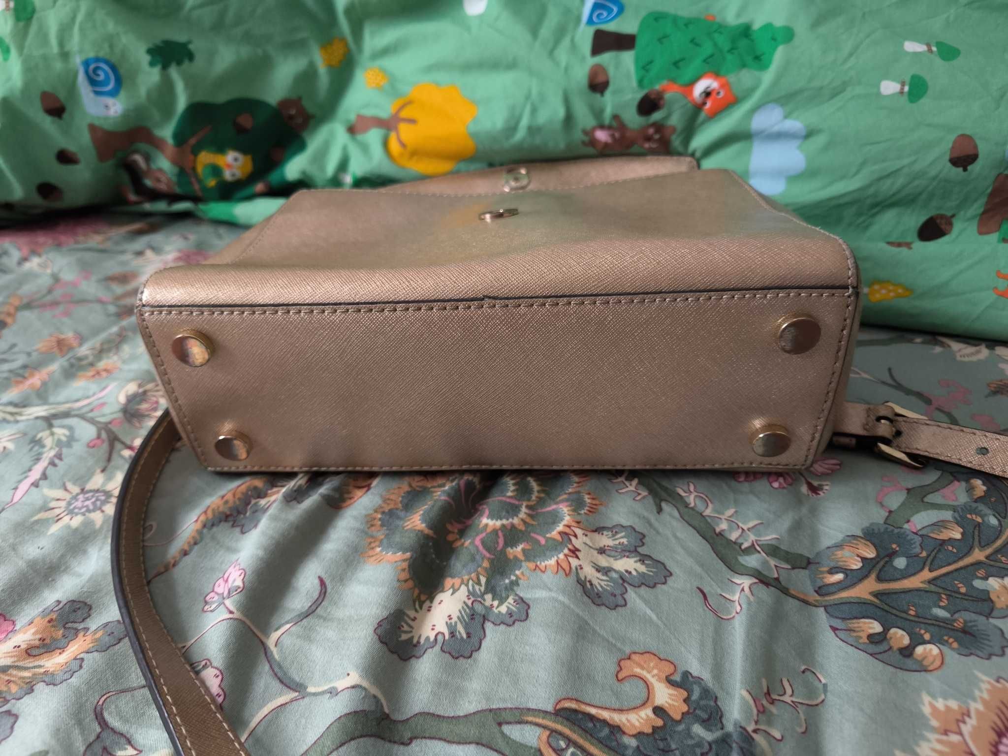 Torebka Michael Kors Metallic Gold Skóra Mini Ava