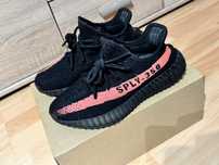 Adidas Yeezy Boost 350 v2 red stripe core black